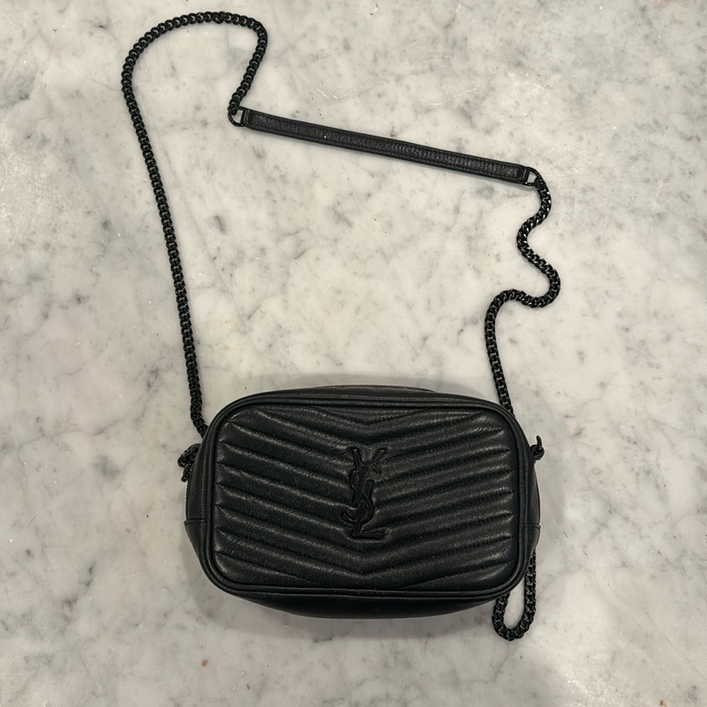 Ysl Mini Lou Pebbled Leather
Camera Bag